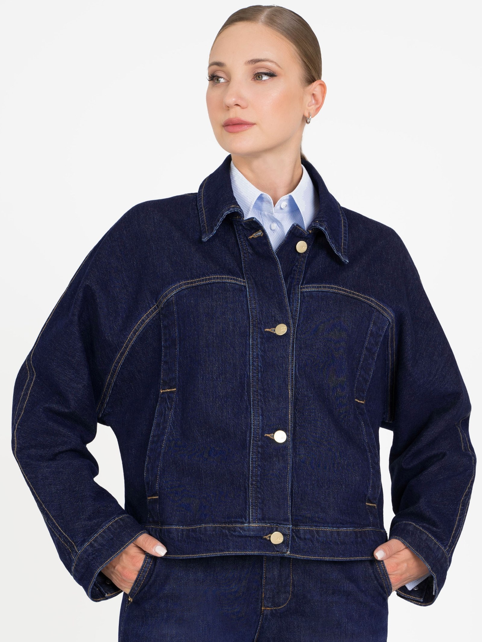 Single-Breasted Denim Jacket — 1