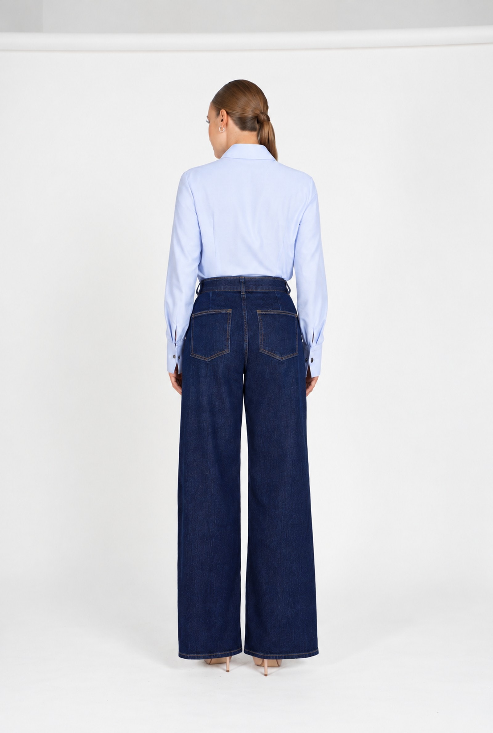Paperbag-Waist Wide-Leg Jeans — 5
