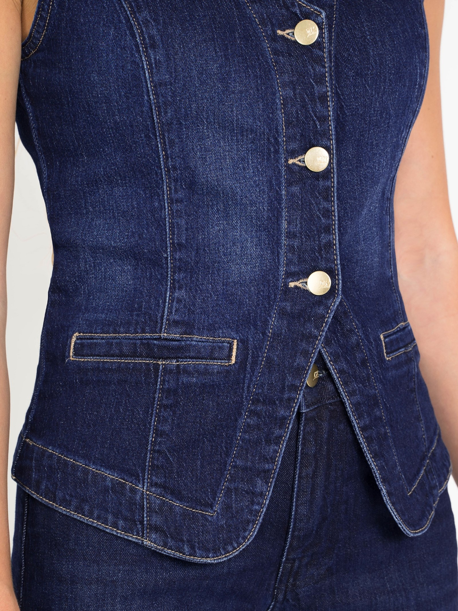 Tailored Denim Vest — 5
