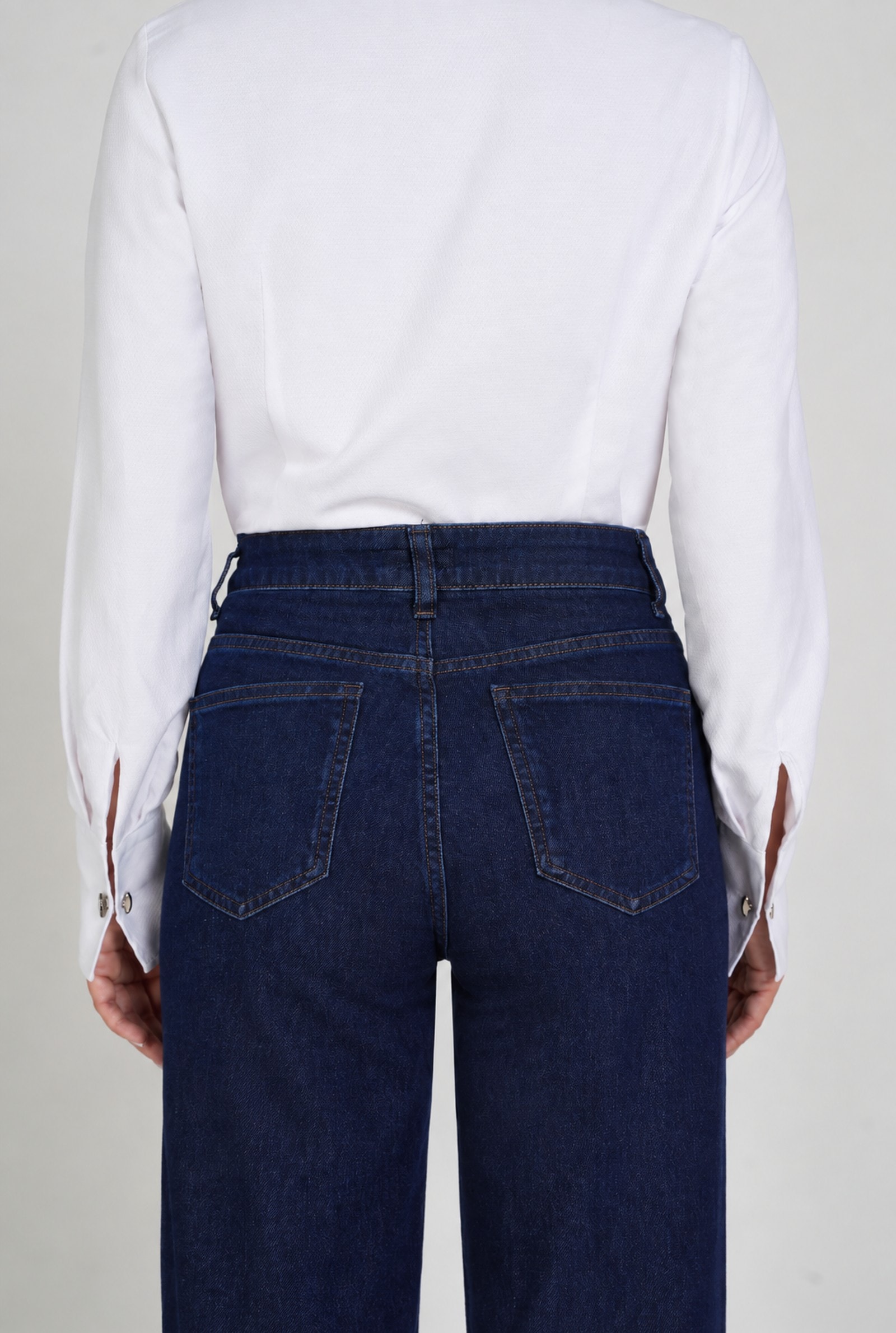 Wide-Leg Jeans — Folded Cuff — 6