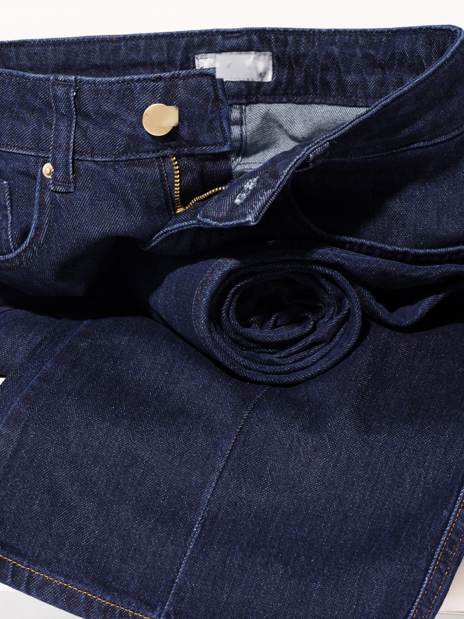 Wide-Leg Jeans — Ankle Pleat — 6